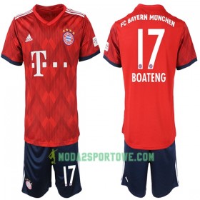 Koszulka Bayern Monachium Boateng 17 Dziecięcy Domowe Stroje Piłkarskie 2018-2019 Krótki Rękaw